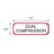 Nevs Position Labels - Dual Compression 1/2" x 1-1/2" White w/Red & Black XP-204 - alternate 2